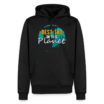 Bester Papa-Vatertag Geschenk - Männer Premium Bio Hoodie - Schwarz - Vorne - Nico (187cm)
