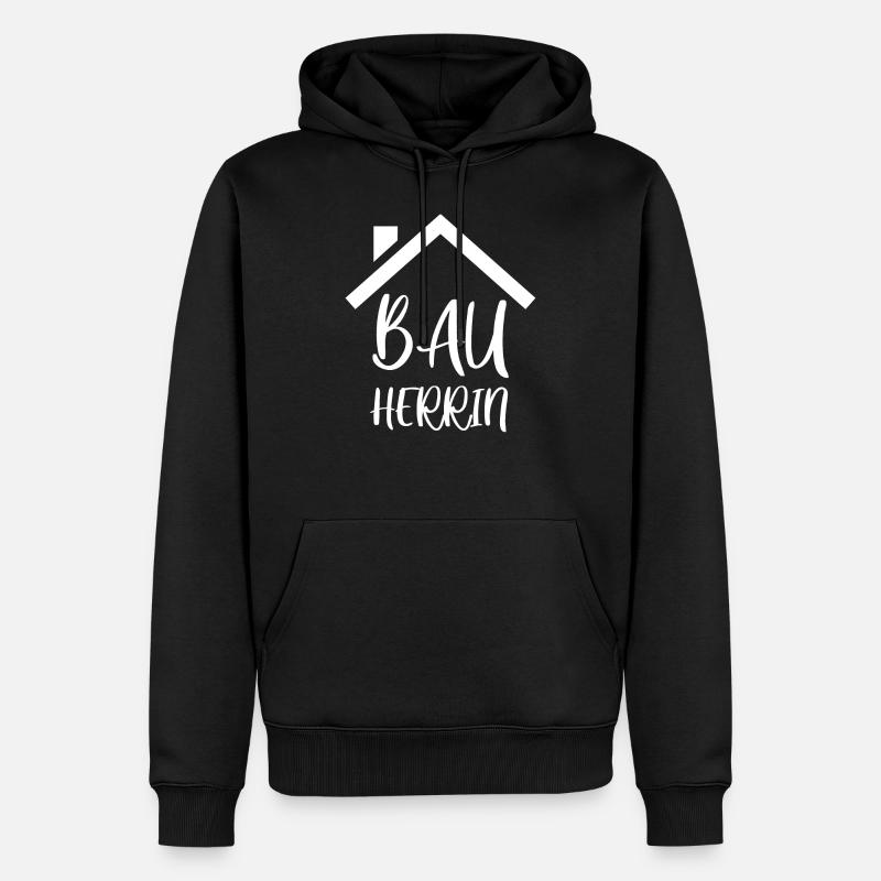 Bauherrin - Männer Premium Bio Hoodie - Schwarz