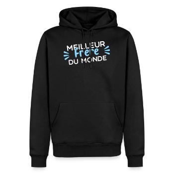 Meilleur frère - Sweat à capuche Premium bio Homme - noir - Devant - Nico (187cm)
