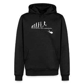 Evolution Tauchen Tauchgang - Männer Premium Bio Hoodie - Schwarz - Vorne - Nico (187cm)