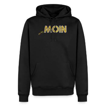 Moin Moin Accueil du nord de l’Allemagne - Sweat à capuche Premium bio Homme - noir - Devant - Nico (187cm)