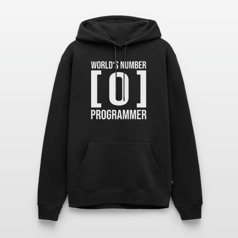 Worlds number 0 programmer Computer Scientist Coder Coder Men’s Premium Organic Hoodie