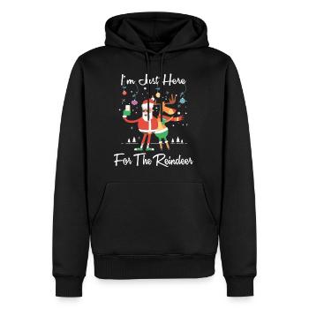 Santa et Rudolph Noël Noël Noël - Sweat à capuche Premium bio Homme - noir - Devant - Nico (187cm)