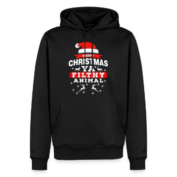 Christmas Christmas Christmas Christmas Christmas - Men’s Premium Organic Hoodie - black - Front - Nico (187cm)