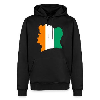 Cote D'Ivoire Ivory Coast Gift Flag Country - Men’s Premium Organic Hoodie - black - Front - Nico (187cm)