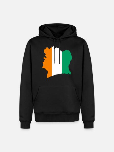 Côte D’Ivoire Côte d’Ivoire Cadeau drapeau pays - Sweat à capuche Premium bio Homme - noir
