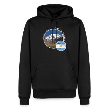 Randonnées en montagne en Argentine Aconcagua - Sweat à capuche Premium bio Homme - noir - Devant - Nico (187cm)