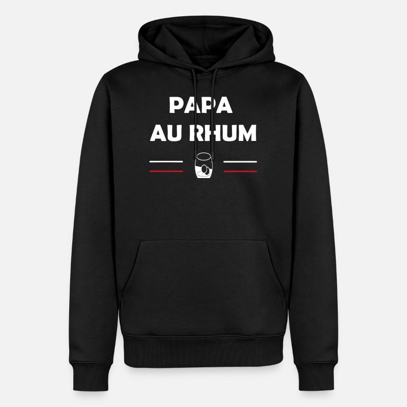 Papa au rhum - Sweat à capuche Premium bio Homme - noir