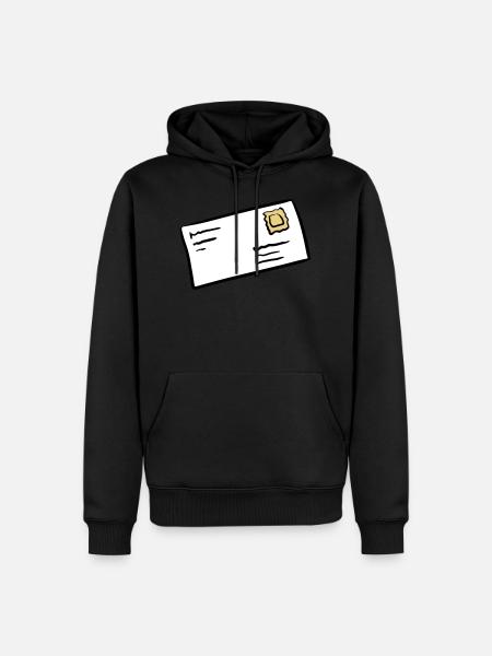Lettre enveloppe lettre enveloppe lettre post - Sweat à capuche Premium bio Homme - noir