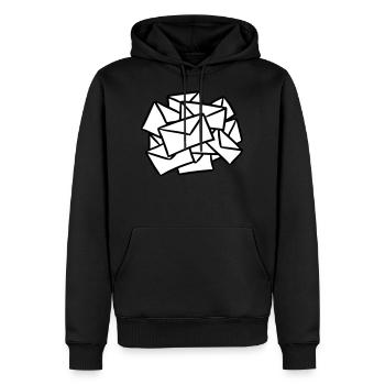 Briefe Postbote letters Briefpost Post Nachrichten - Männer Premium Bio Hoodie - Schwarz - Vorne - Nico (187cm)