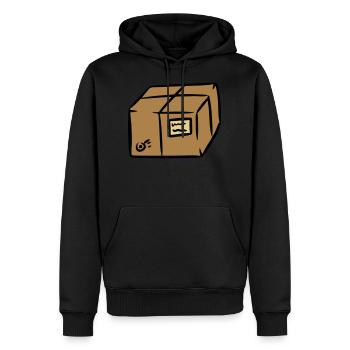Package package paquet parcel mail postman shipment - Men’s Premium Organic Hoodie - black - Front - Nico (187cm)