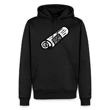 Zeitungsausträger Zeitung newspaper - Männer Premium Bio Hoodie - Schwarz - Vorne - Nico (187cm)