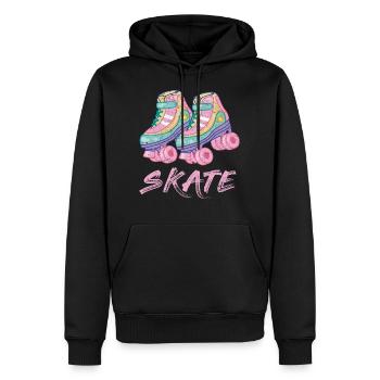 Rollschuh Roller Skate Design - Sweat à capuche Premium bio Homme - noir - Devant - Nico (187cm)