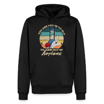 Skydiving Design für einen Fallschirmspringer - Männer Premium Bio Hoodie - Schwarz - Vorne - Nico (187cm)