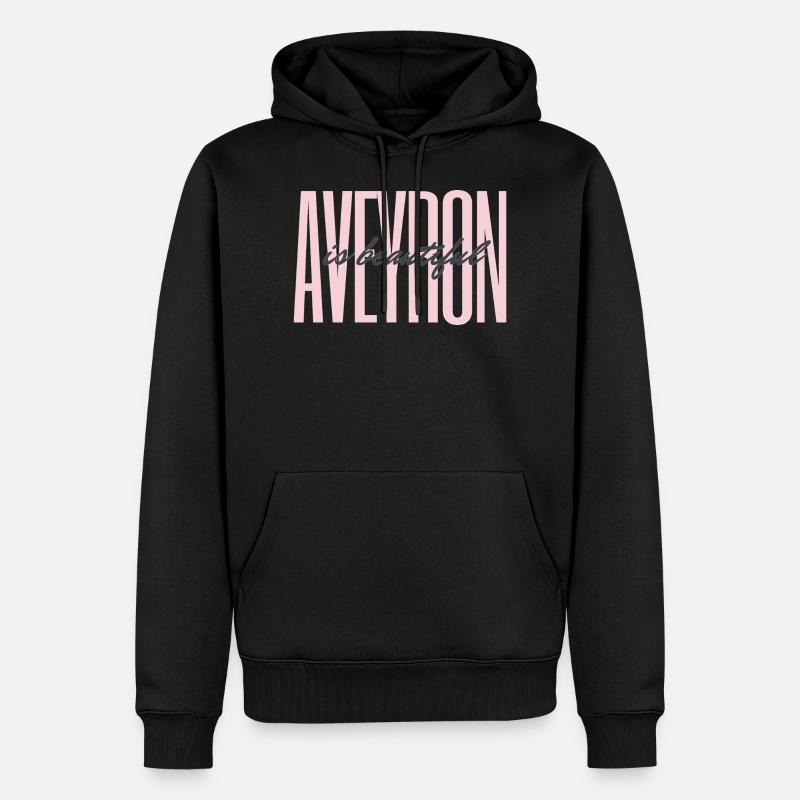 Aveyron is beautiful - Männer Premium Bio Hoodie - Schwarz