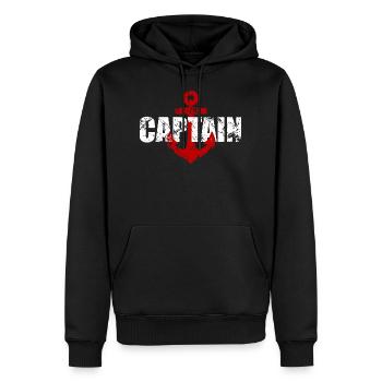 Capitaine capitaine - Sweat à capuche Premium bio Homme - noir - Devant - Nico (187cm)