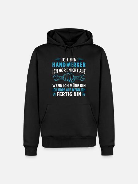 ich bin handwerker - Männer Premium Bio Hoodie - Schwarz