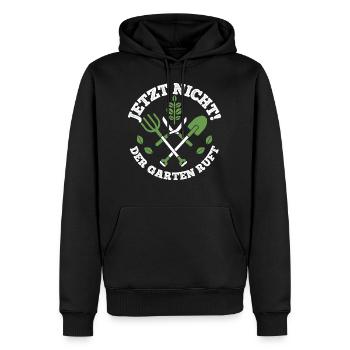Garten - Männer Premium Bio Hoodie - Schwarz - Vorne - Nico (187cm)
