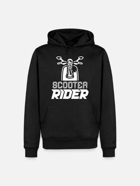 Scooter scooter cyclomoteur - Sweat à capuche Premium bio Homme - noir