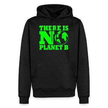 There is no planet B - Sweat à capuche Premium bio Homme - noir - Devant - Nico (187cm)