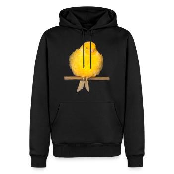 niedlicher Kanarienvogel mit gelben Federn - Männer Premium Bio Hoodie - Schwarz - Vorne - Nico (187cm)