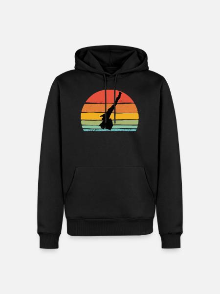 Lake Garda - sunset - Men’s Premium Organic Hoodie - black