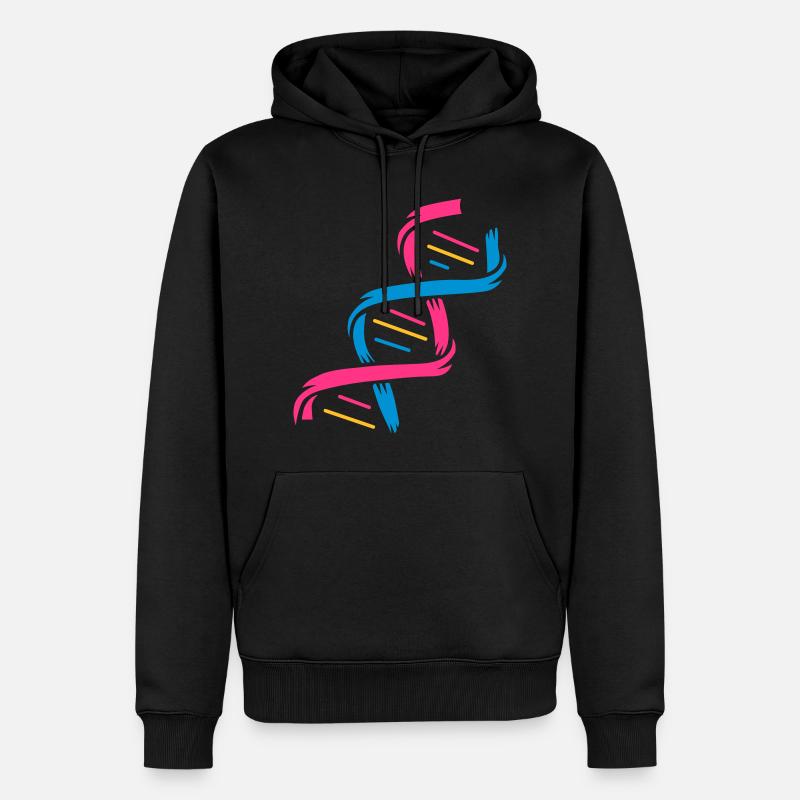 Die Struktur eines DNA-Moleküls - Männer Premium Bio Hoodie - Schwarz