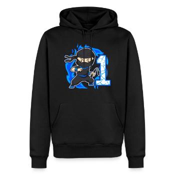 Ninja 1. Geburtstag Junge 1 Jahr alt Ninjas - Männer Premium Bio Hoodie - Schwarz - Vorne - Nico (187cm)