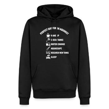 Aquarium-Tag für ein Aquaristenaquarium - Männer Premium Bio Hoodie - Schwarz - Vorne - Nico (187cm)
