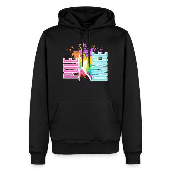 Pole Dance Splash Neon Farben - Männer Premium Bio Hoodie - Schwarz - Vorne - Nico (187cm)