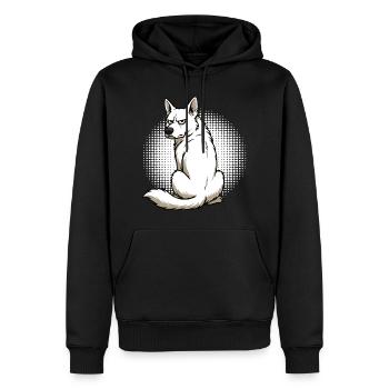 Weißer Schäferhund Schäferhund Schäferhunde - Männer Premium Bio Hoodie - Schwarz - Vorne - Nico (187cm)