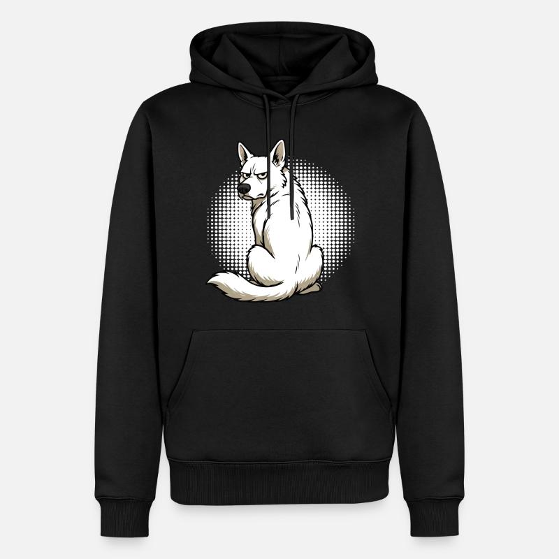 Weißer Schäferhund Schäferhund Schäferhunde - Männer Premium Bio Hoodie - Schwarz