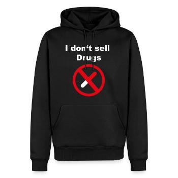 Don't sell drugs  - Männer Premium Bio Hoodie - Schwarz - Vorne - Nico (187cm)