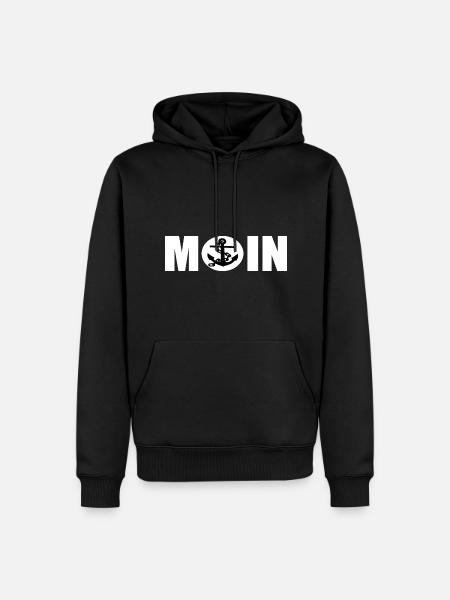 Moin - Männer Premium Bio Hoodie - Schwarz