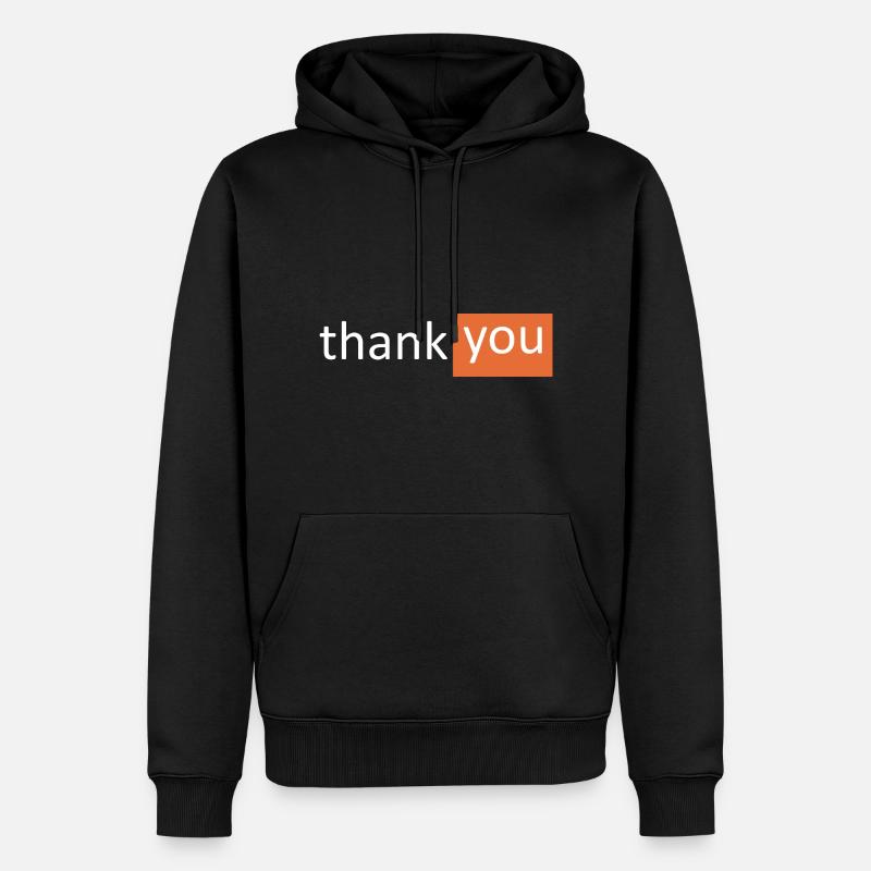 VIELEN DANK - Männer Premium Bio Hoodie - Schwarz