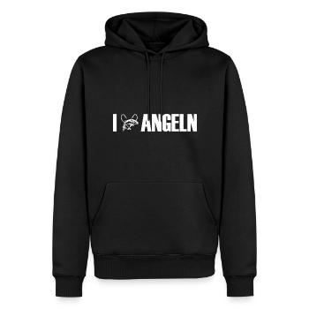 Angeln - Männer Premium Bio Hoodie - Schwarz - Vorne - Nico (187cm)