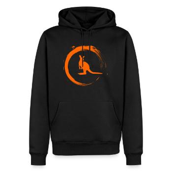 Kangaroo - Männer Premium Bio Hoodie - Schwarz - Vorne - Nico (187cm)