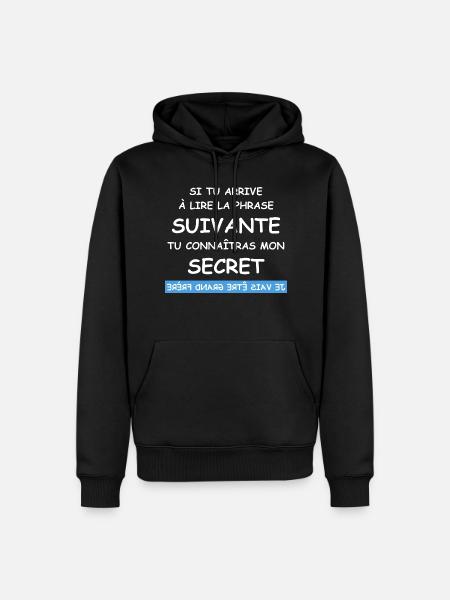 je vais être grand frère - Sweat à capuche Premium bio Homme - noir
