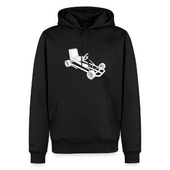 Kettcar go-kart - Sweat à capuche Premium bio Homme - noir - Devant - Nico (187cm)