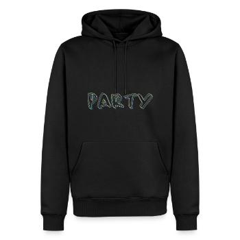 Party #party, Party tshirt - Männer Premium Bio Hoodie - Schwarz - Vorne - Nico (187cm)
