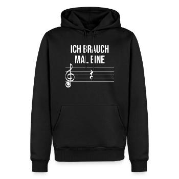 Ich brauch mal eine Pause weiss - Männer Premium Bio Hoodie - Schwarz - Vorne - Nico (187cm)