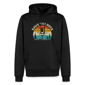 Save The Bees, Save The Bees Shirt, Bienenliebhaber - Männer Premium Bio Hoodie - Schwarz - Vorne - Nico (187cm)
