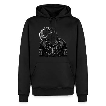 T-Rex Heavy - Sweat à capuche Premium bio Homme - noir - Devant - Nico (187cm)