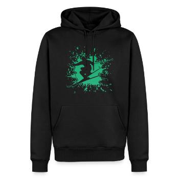 Ski fahren - Männer Premium Bio Hoodie - Schwarz - Vorne - Nico (187cm)