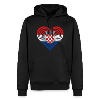 Kroatien, Croatia, Hrvatska - Männer Premium Bio Hoodie - Schwarz - Vorne - Nico (187cm)