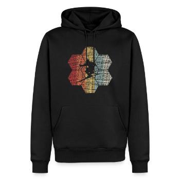 Ski Pistensau Skiing Skidesign - Männer Premium Bio Hoodie - Schwarz - Vorne - Nico (187cm)