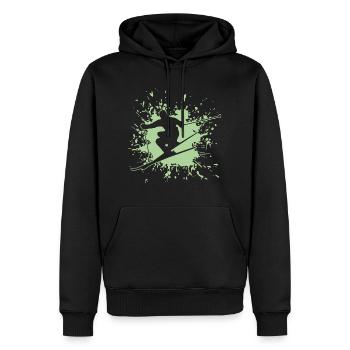 Skiing Ski - Männer Premium Bio Hoodie - Schwarz - Vorne - Nico (187cm)