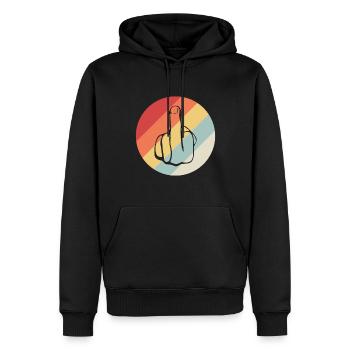fuck you, fuck off, fucking, fuck, middlefinger - Männer Premium Bio Hoodie - Schwarz - Vorne - Nico (187cm)