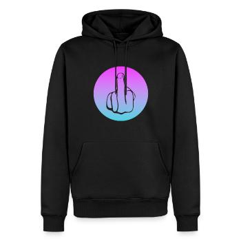 fuck off, fuck you, fucking, fuck - Männer Premium Bio Hoodie - Schwarz - Vorne - Nico (187cm)