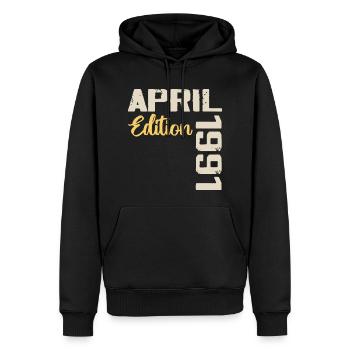 39 Year Anniversary April 1991 Birthday Gift - Men’s Premium Organic Hoodie - black - Front - Nico (187cm)